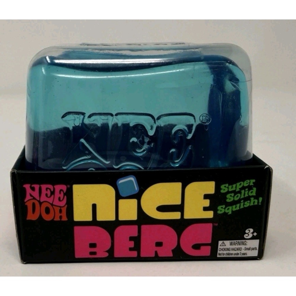 Schylling NeeDoh Nice Berg Blue Iceberg Stress Ball Fidget Toy